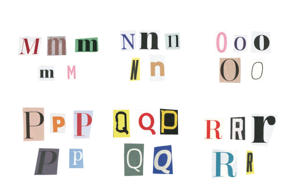 AE模板：200种高质量复古独特杂志剪纸拼贴字母元素包 Magazine Cutout Letters（5032） -