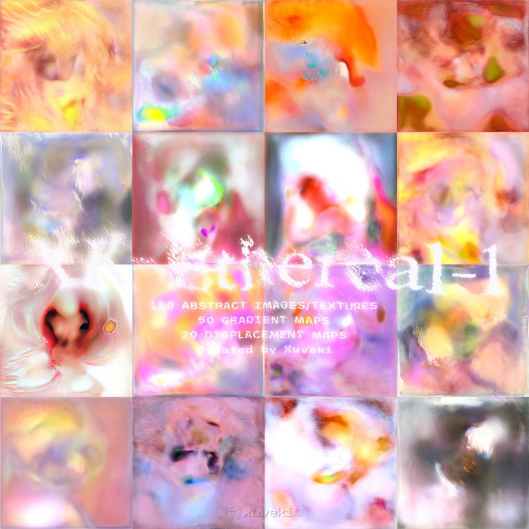 190个高质量抽象的扭曲2D视觉渐变贴图XK-ETHEREAL-1（5038） -