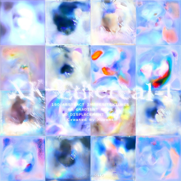 190个高质量抽象的扭曲2D视觉渐变贴图XK-ETHEREAL-1（5038） -