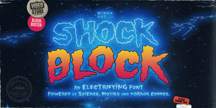 英文字体：Shock Block Font（5050） -