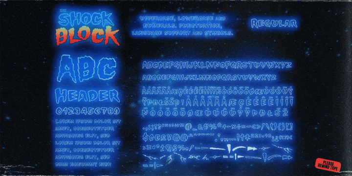 英文字体：Shock Block Font（5050） -