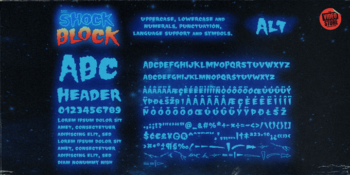 英文字体：Shock Block Font（5050） -