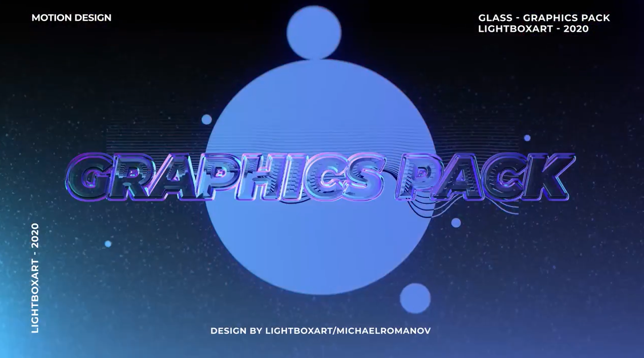 LIGHTBOXART10个超酷新潮3D立体透明酸性霓虹玻璃动态图形包 Glass Graphics Pack（5127） -