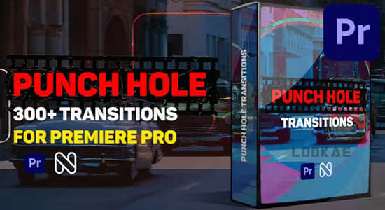 PR预设：350多个复古胶片打孔划痕故电影过渡预设 Punch Hole Transitions（5161） -