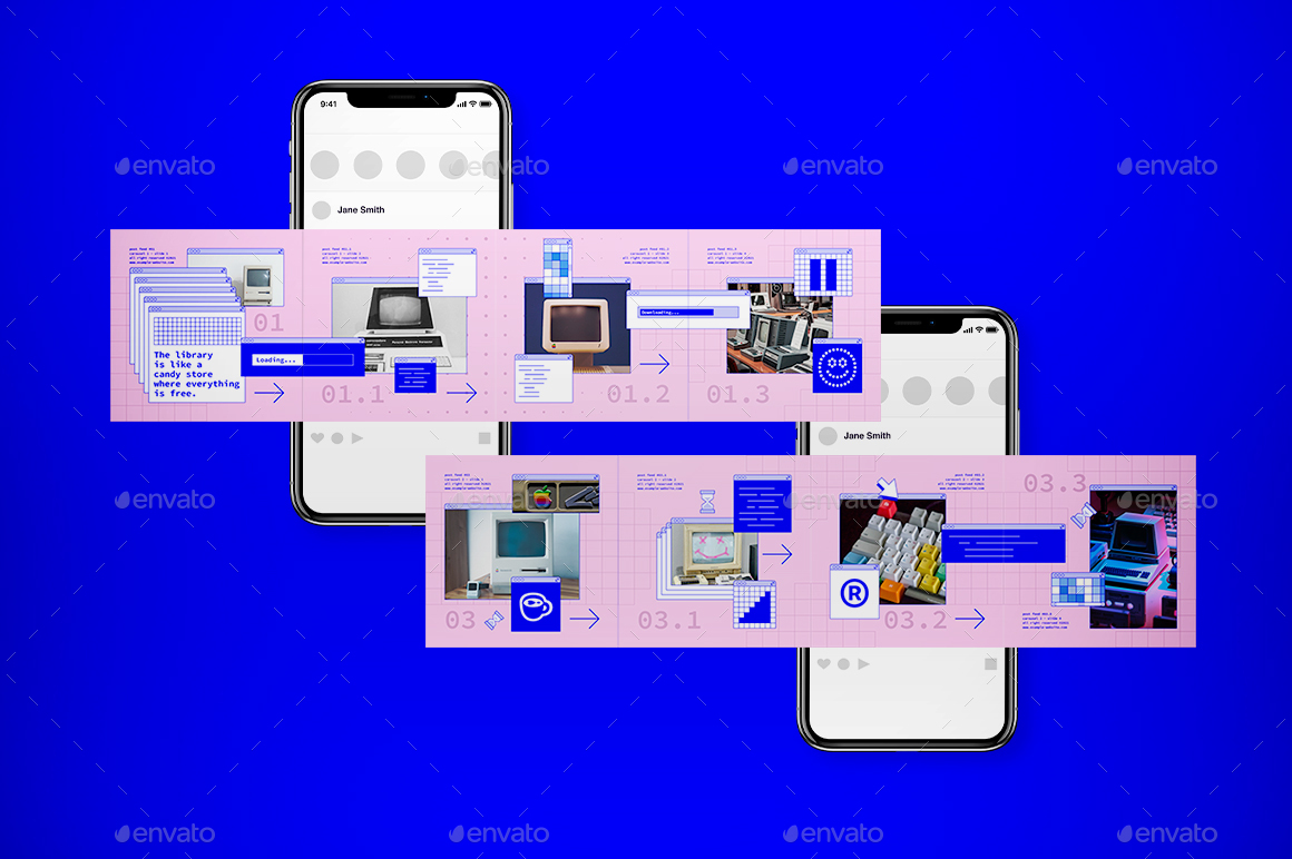 新潮复古windows窗口布局弹窗元素PSD模板（5185） -