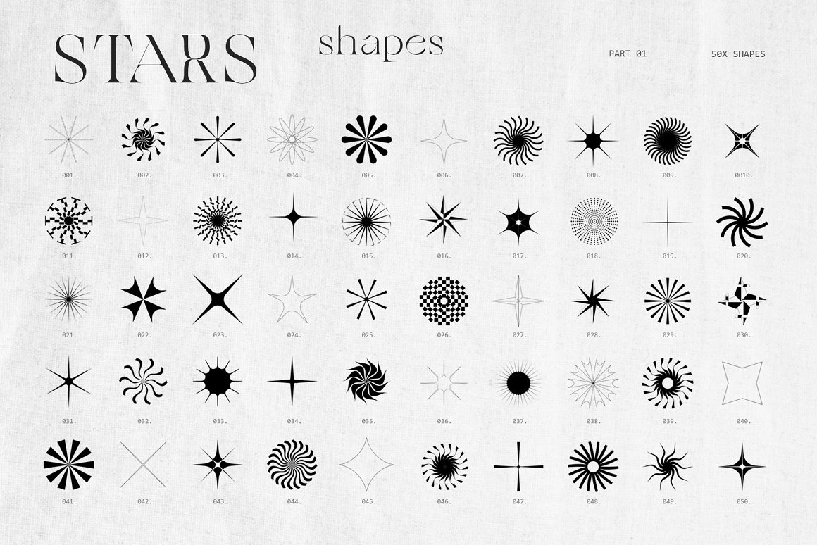 Forma 简单优雅衬线几何形状艺术品渐变纹理 Shapes and Textures（5209） -