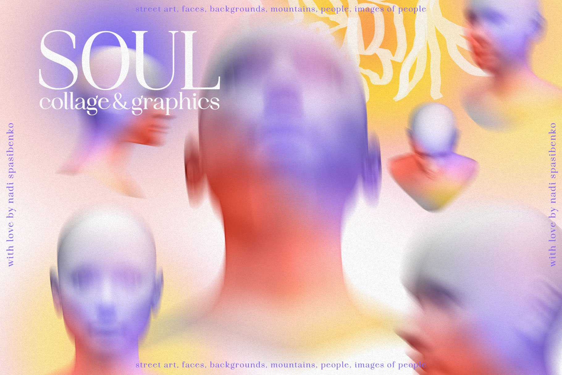 新潮波普风复古杂志手工裁剪拼贴画定格元素场景包 SOUL COLLAGE &#038; GRAPHICS（5220） -