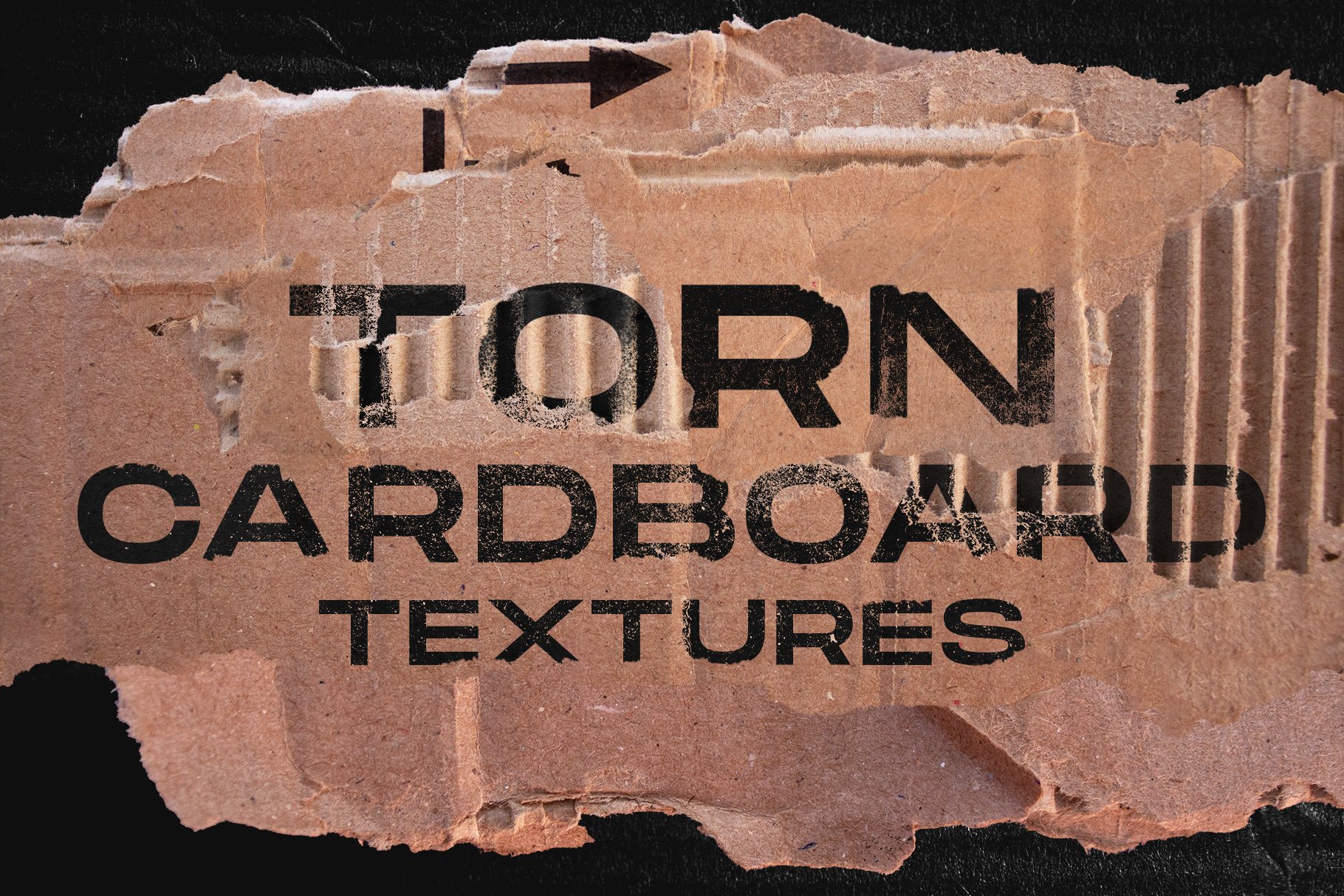 Visual Fear 新潮做旧划痕纸壳撕纸纸板纹理 Torn cardboard textures（5234） -