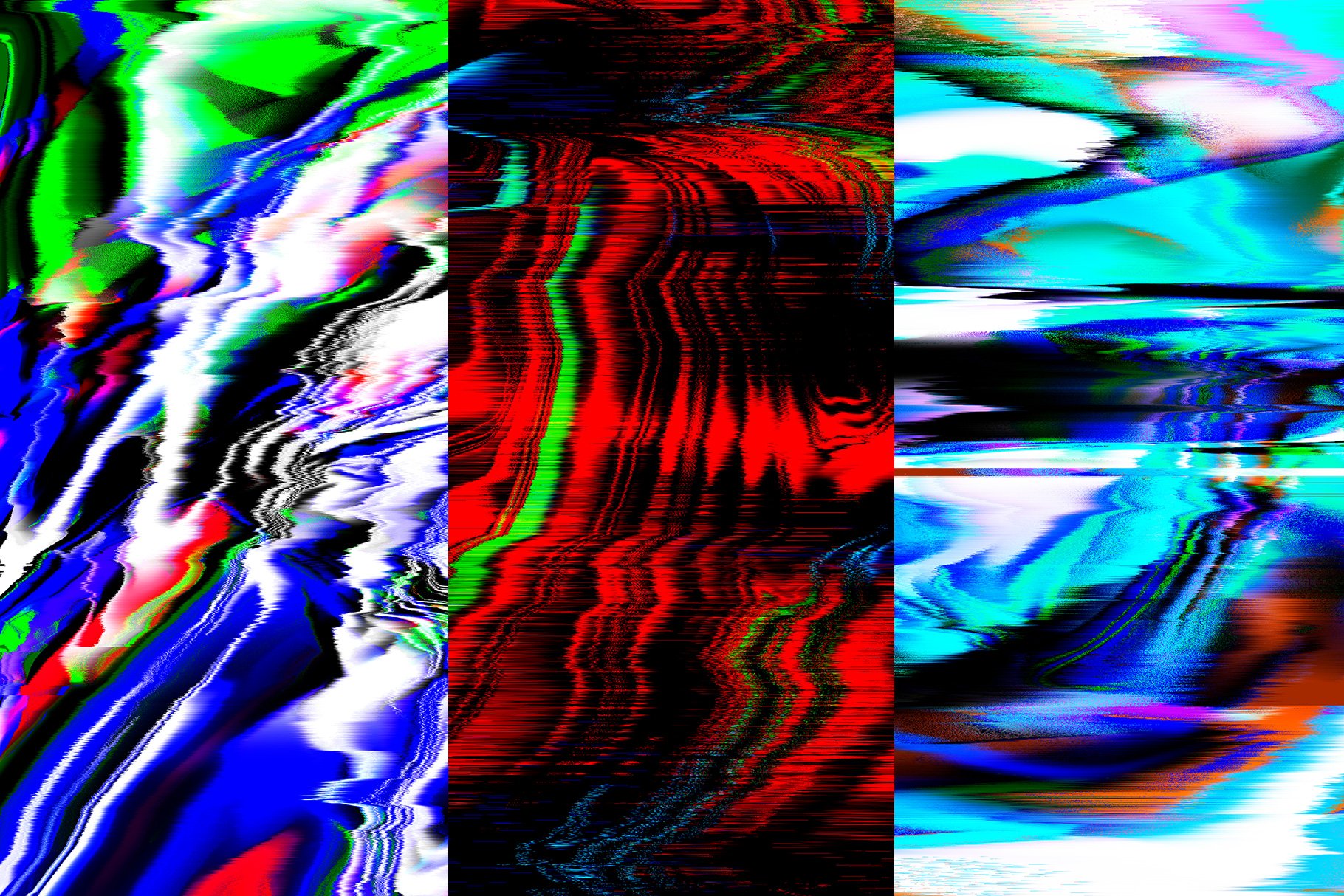 Visual Fear 280个数字艺术故障毛刺失真叠加纹理 280 Glitch Distortion textures（5238） -