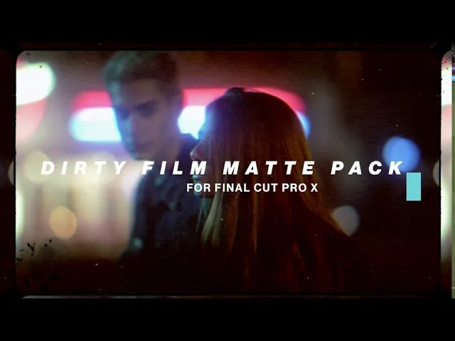 FCPX插件：复古柯达8mm胶片烧伤颗粒灰尘穿孔电影哑光包 Dirty Film Matte Pack (Super 8mm) - Final Cut Pro（5258） -