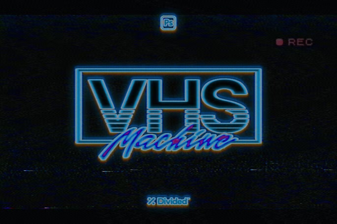 复古怀旧VHS旧电视机器PSD效果 VHS Machine Retro Effect（5272） -