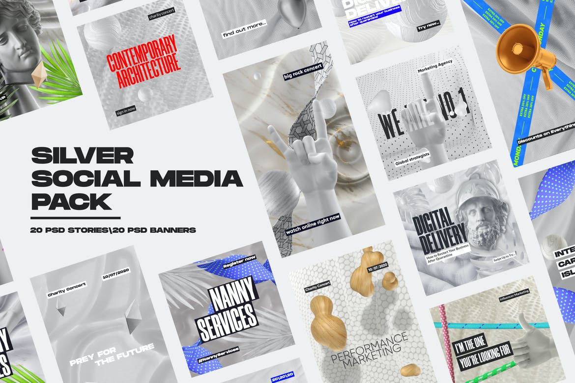 xmpeMotionMediaGroup Silver Social Media Pack（4705） -