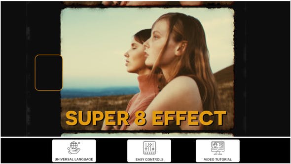 80年代复古电影放映机Super8损坏效果（4805） -