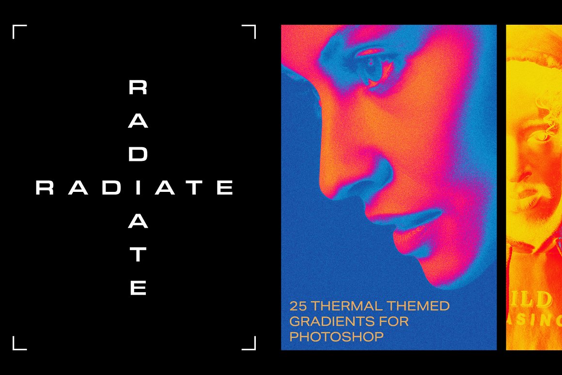 Radiate 25种不同形状热感应Photoshop渐变效果（4888） -