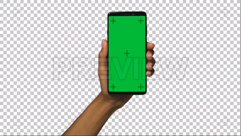 绿幕安卓智能手机含alpha 通道  Android Smartphone With Green Screen （3969） -