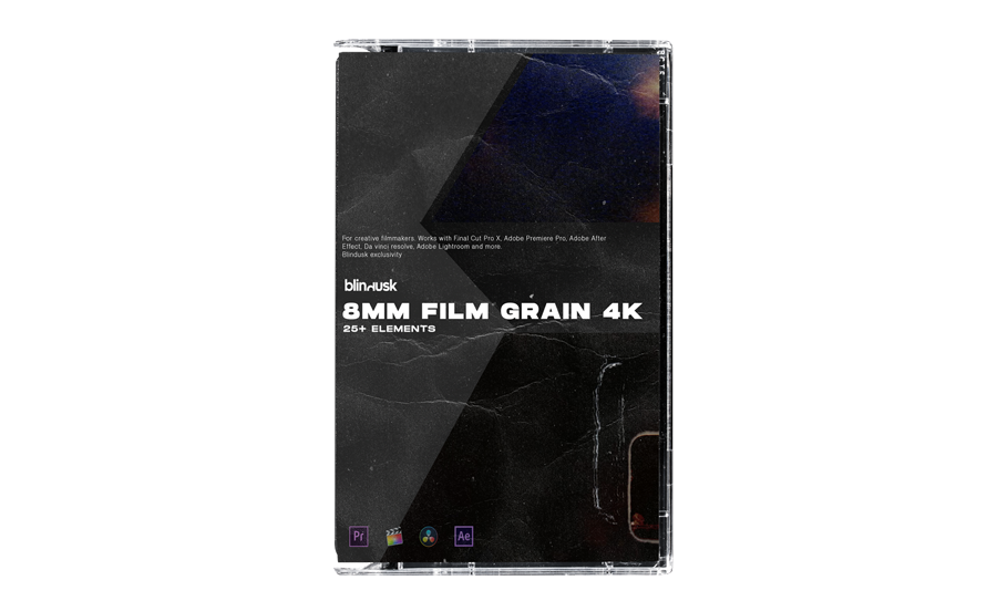 Blindusk 高品质潮流复古电影扫描8mm胶片颗粒视频遮罩素材 8mm FILM GRAIN（3976） -