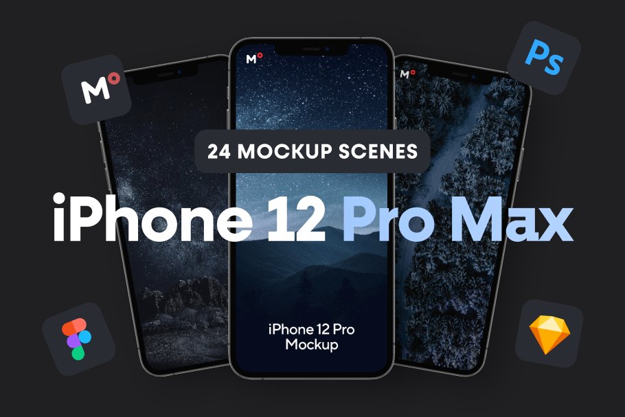 iPhone 12 Pro Max 设备样机 iPhone 12 Pro Max Mockups（3979） -