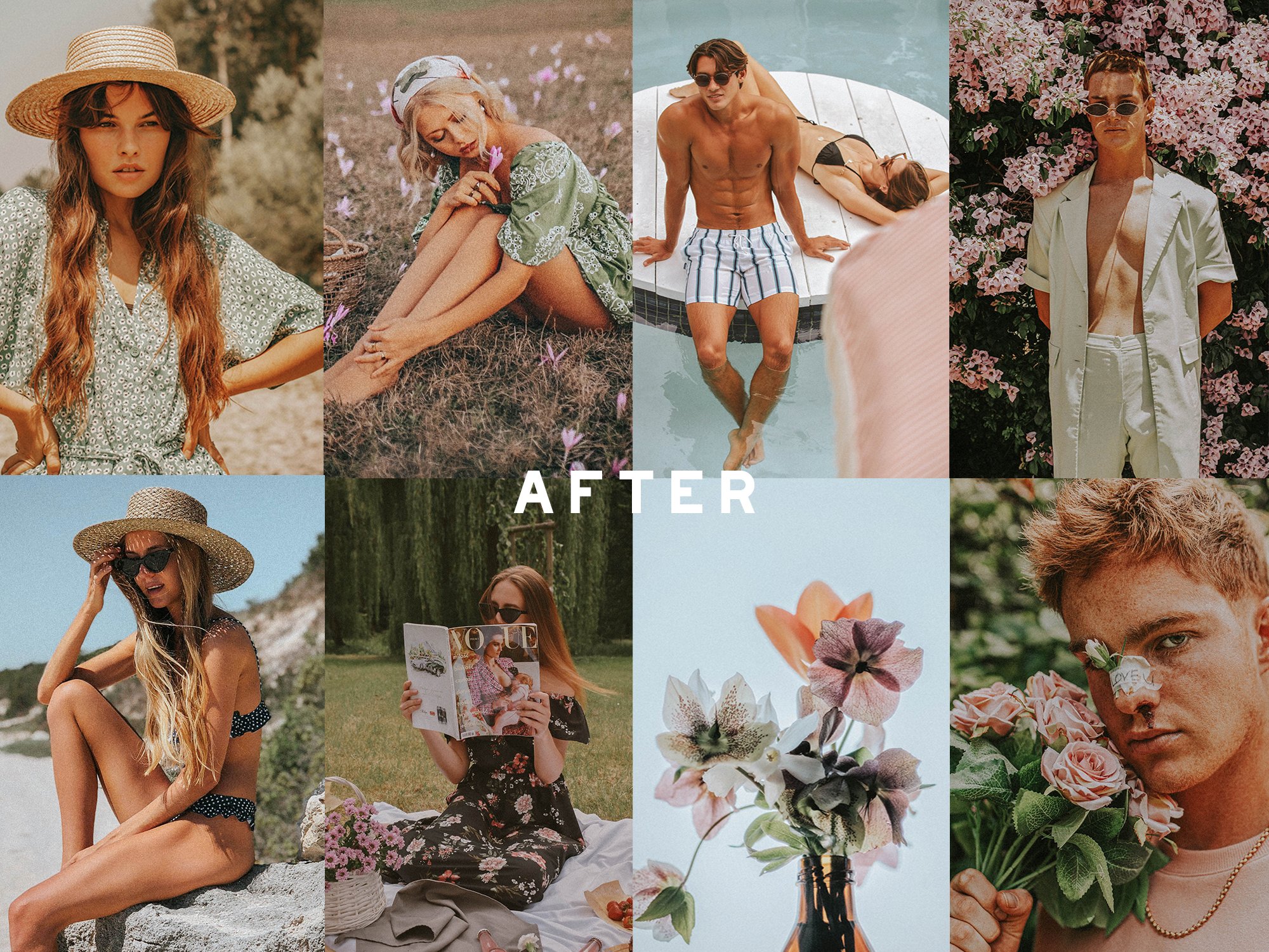 夏季潮流经典胶片复古老照片LR预设 7 VINTAGE FILM LIGHTROOM PRESETS（3988） -