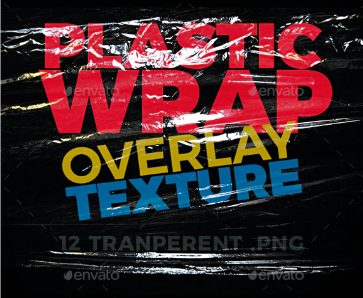 潮流保鲜膜塑料叠加覆盖纹理 Plastic Wrap Overlay Texture（3993） -