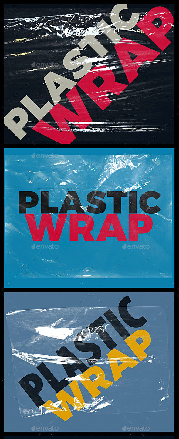 潮流保鲜膜塑料叠加覆盖纹理 Plastic Wrap Overlay Texture（3993） -