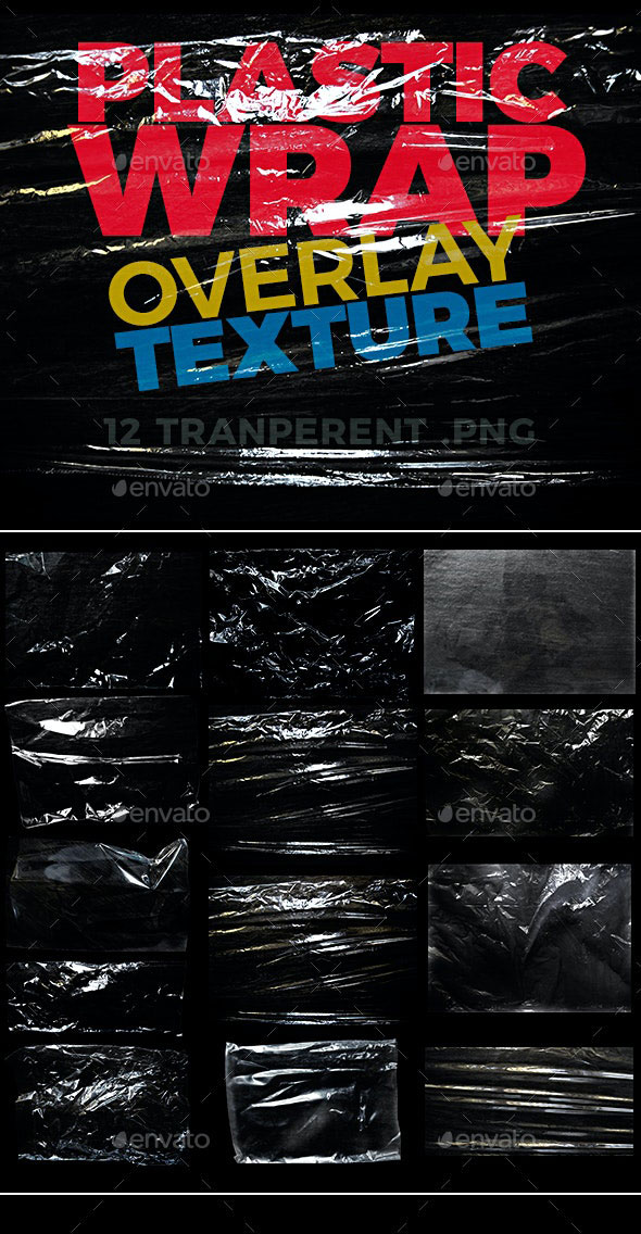 潮流保鲜膜塑料叠加覆盖纹理 Plastic Wrap Overlay Texture（3993） -