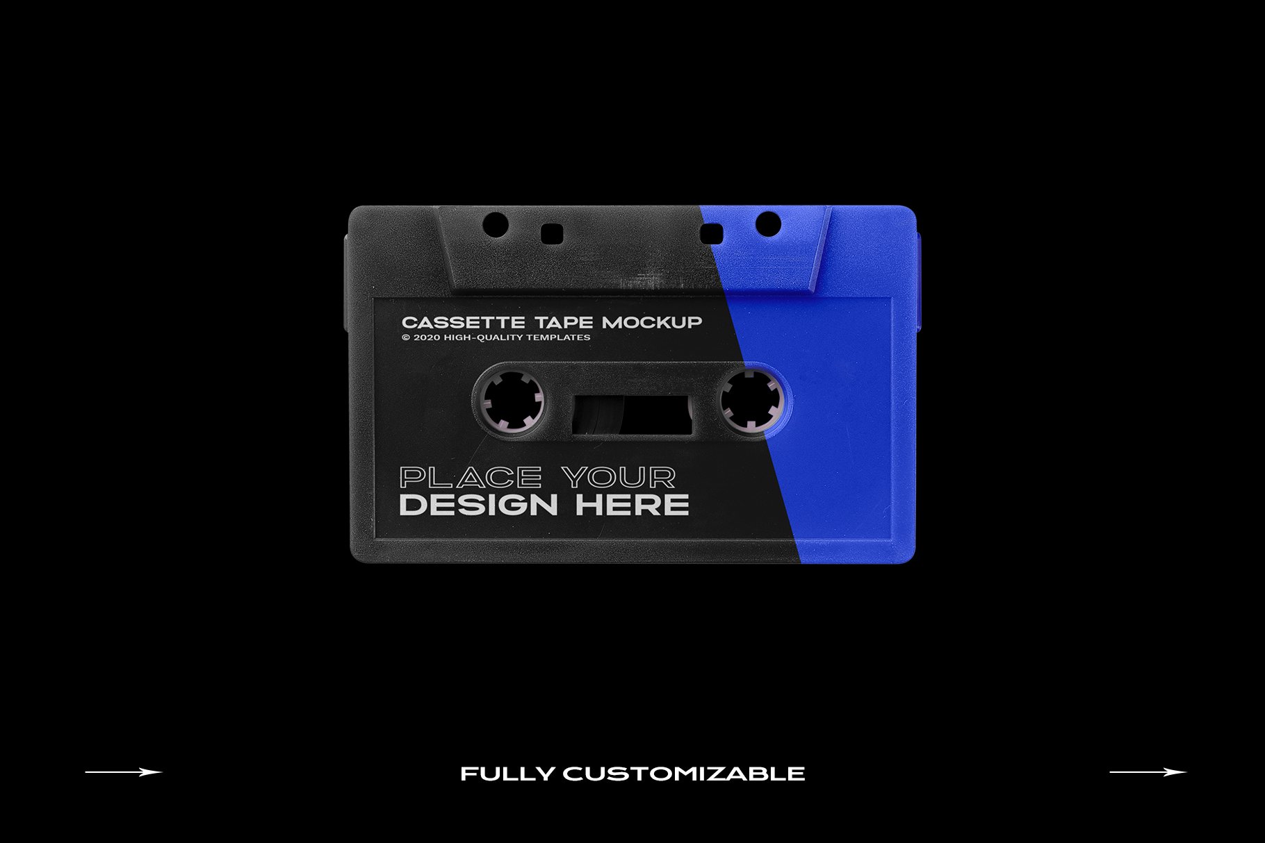 高级潮流复古盒式磁带样机捆绑塑料PSD模板 Cassette Tape Mockup Bundle Plastic（3994） -