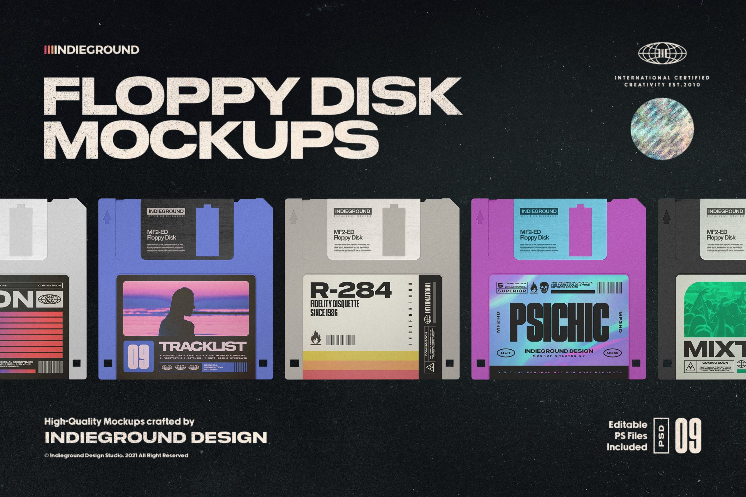 8个潮流复古软盘PSD模型 Floppy Disk Mockups（4012） -