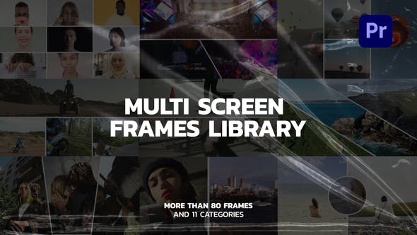 PR模板-照片视频墙多屏显示框架 Multi Frame Library for Premiere Pro（4074） -