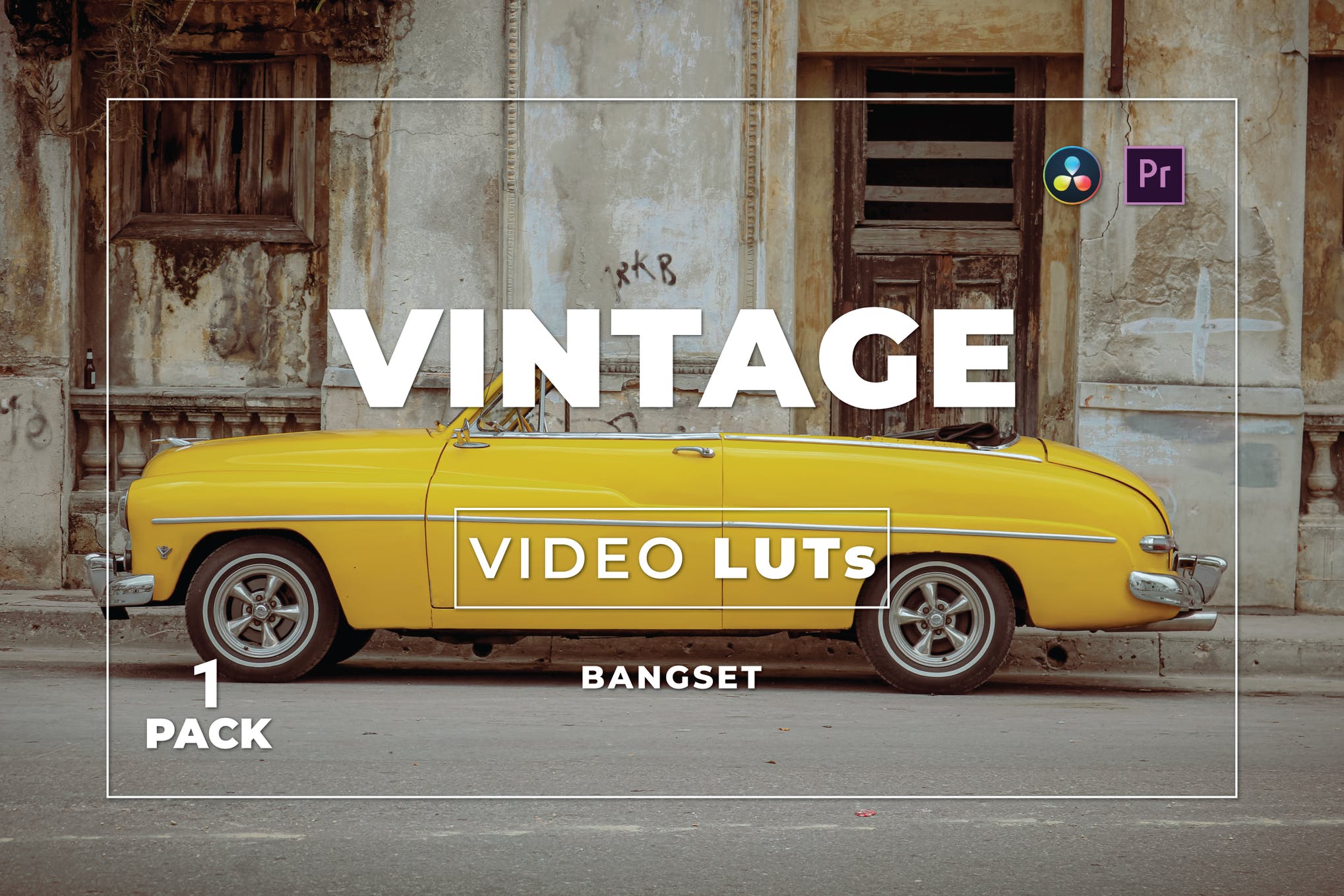 调色预设：Bangset Vintage Pack 1视频LUT（4172） -