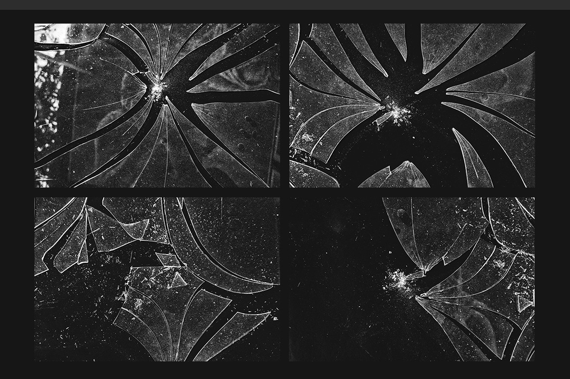 新潮高级破碎的玻璃纹理PSD样机（4447） -