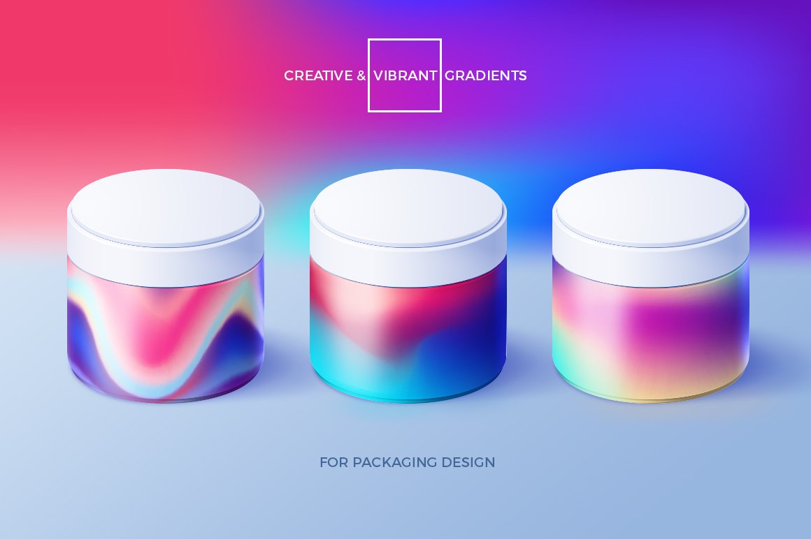 45个创意多彩抽象渐变渐变集 Creative &#038; Vibrant Gradients Set（4618） -