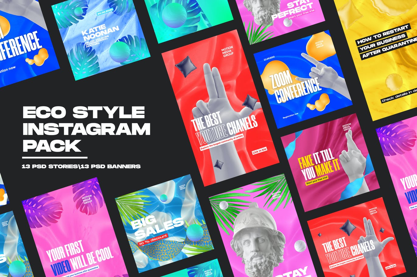 MotionMediaGroup Eco Style Instagram Pack（4638） -