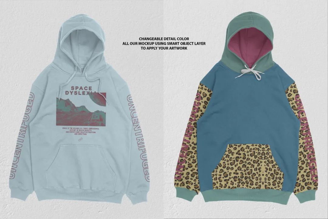 高分辨率逼真新潮嘻哈重棉套头衫连帽衫PSD模型 Heavy Cotton Pullover Hoodie Mockup（5117） -