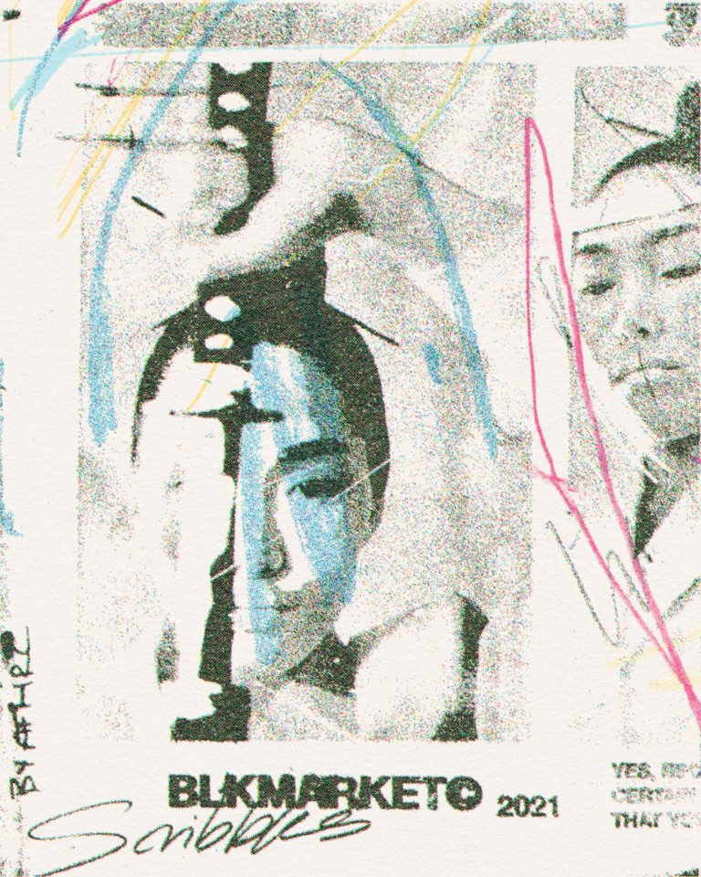 BLKMARKET 250个新潮高分辨率手绘涂鸦画笔PNG素材纹理+笔刷 Scribbles（5021） -