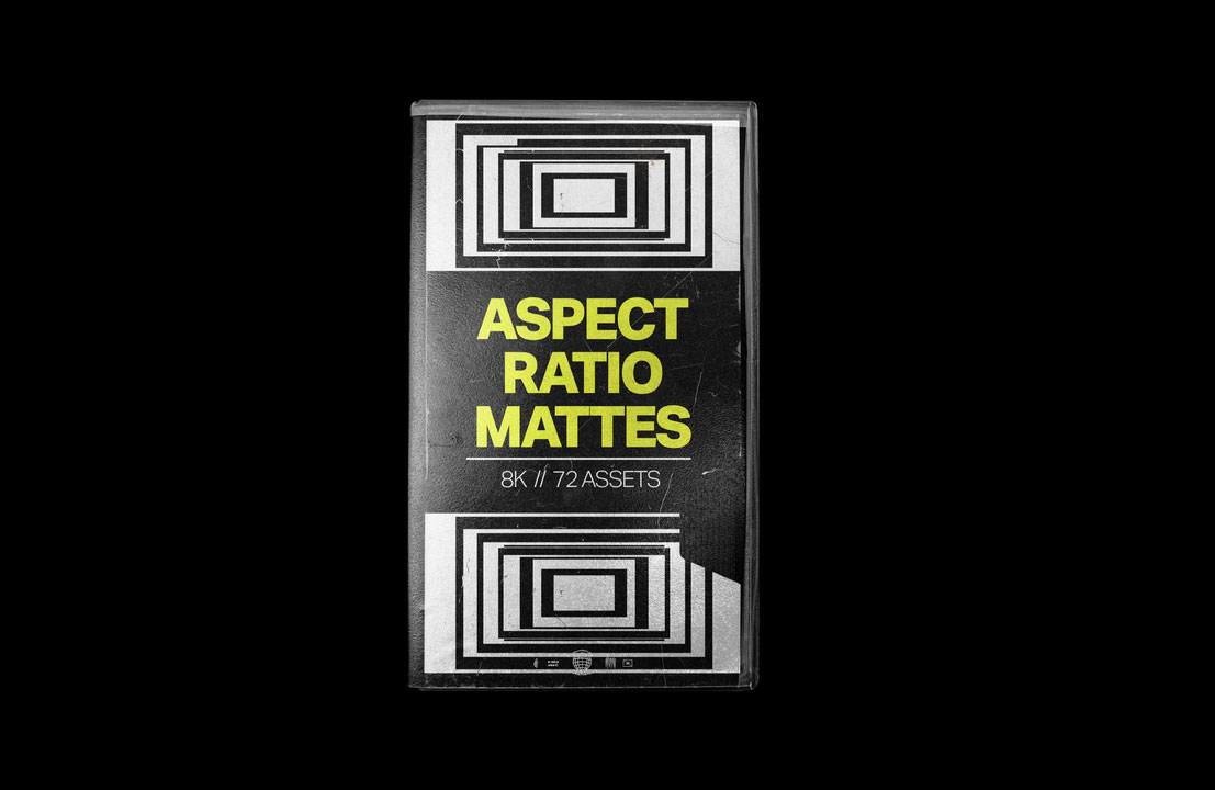 Tropiccolour 复古划痕黑边纵横比边框PNG遮罩素材 ASPECT RATIO MATTES（5010） -