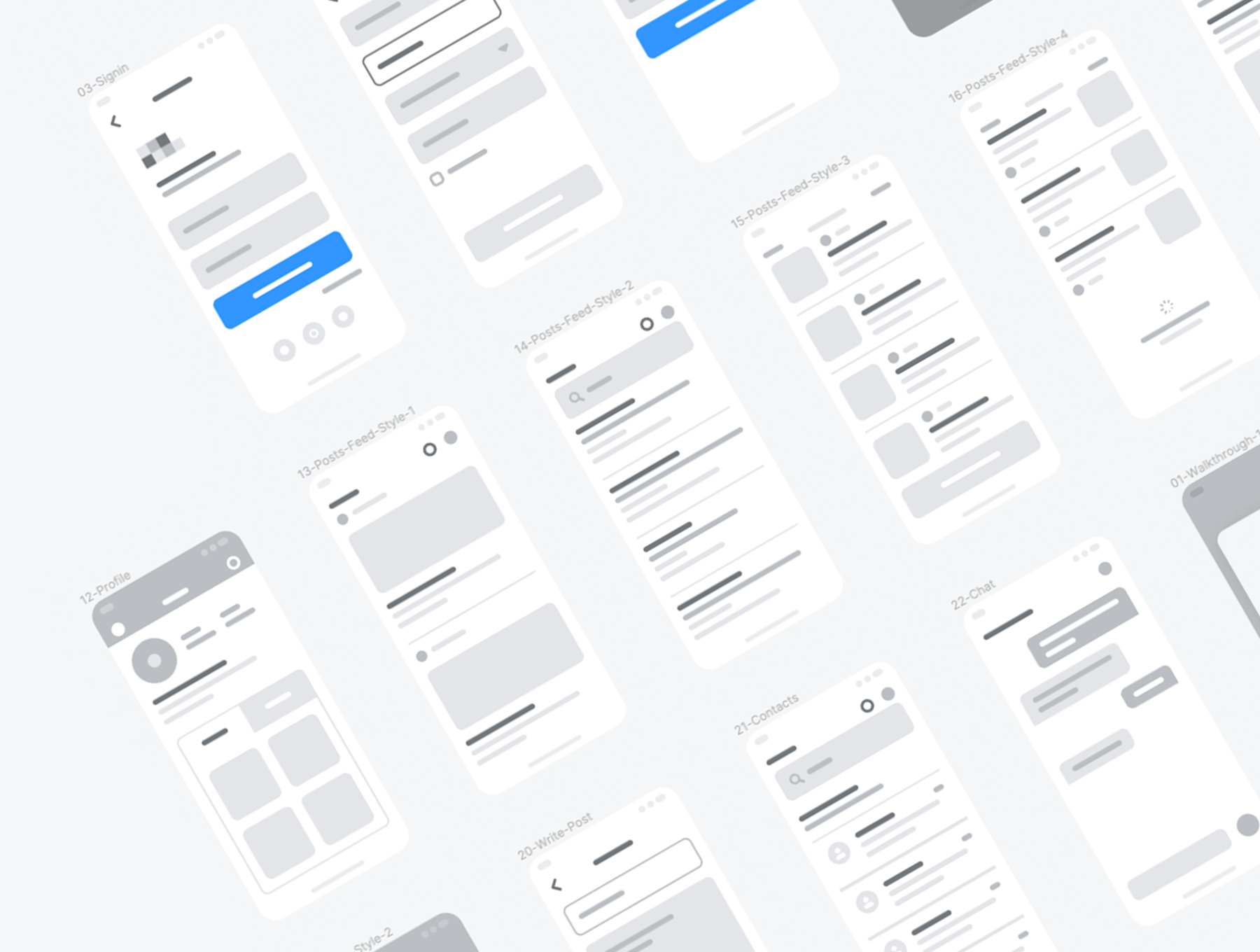 创作者简单合并线框图UI套件元素 Merge Wireframing UI Kit（3069） -