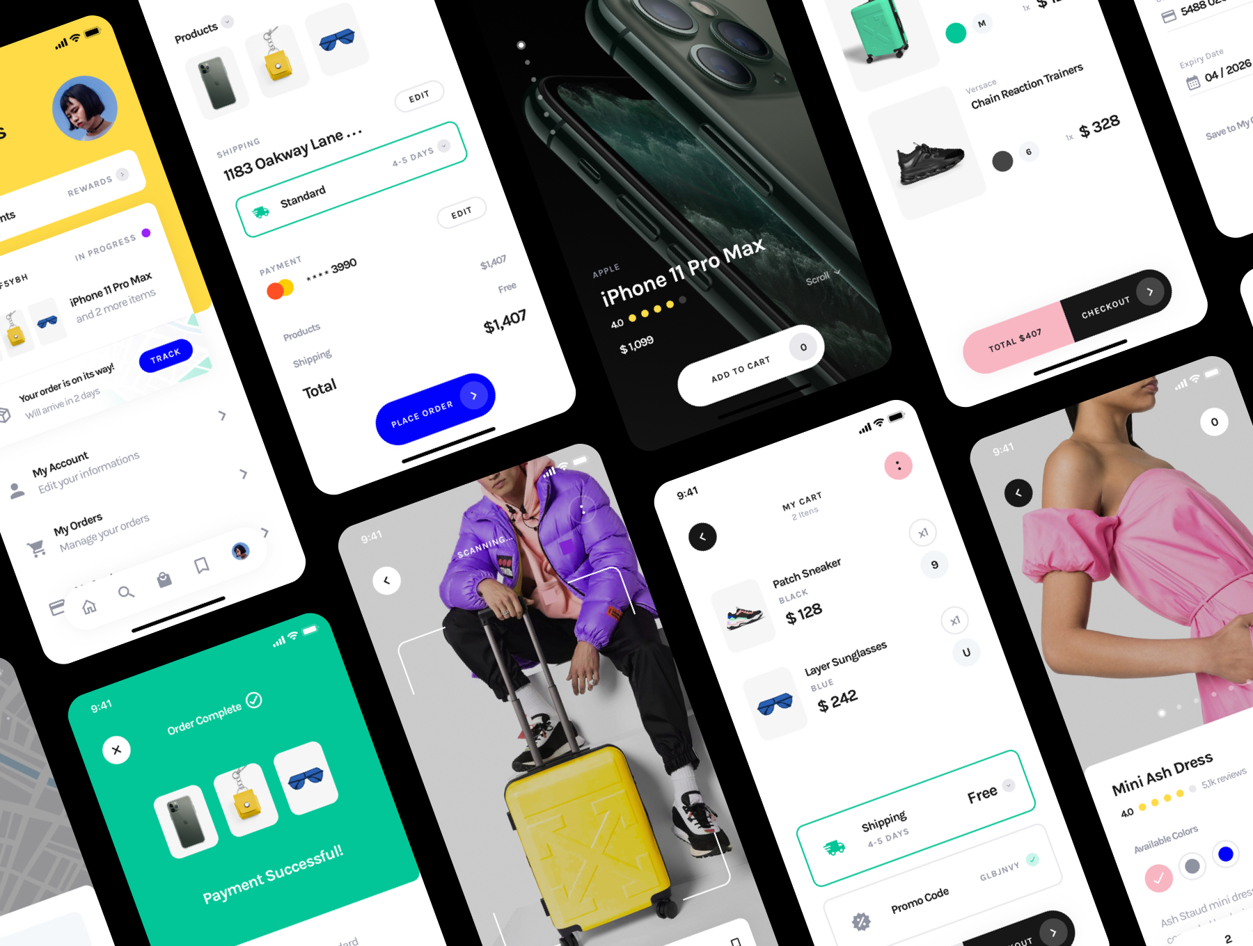 服装鞋品电子商店APP专用UI套件  Yle Store Sketch UI Kit（3104） -