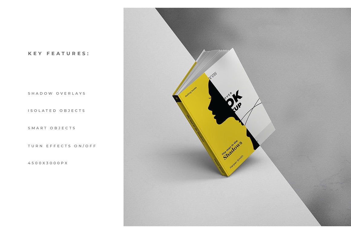 现代A5精装书籍封面设计模板合集 A5 Modern and Minimal Hardcover Book Mockups（3128） -