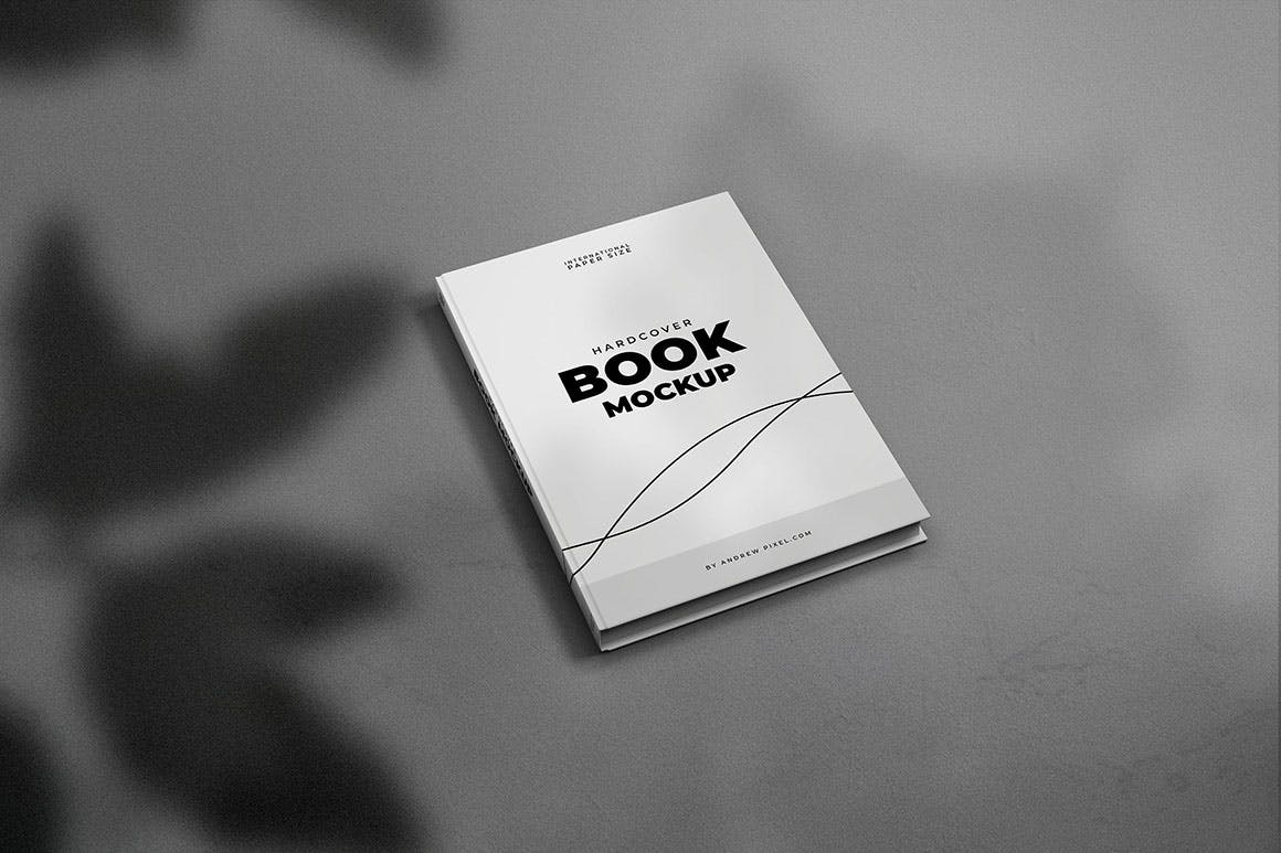 现代A5精装书籍封面设计模板合集 A5 Modern and Minimal Hardcover Book Mockups（3128） -