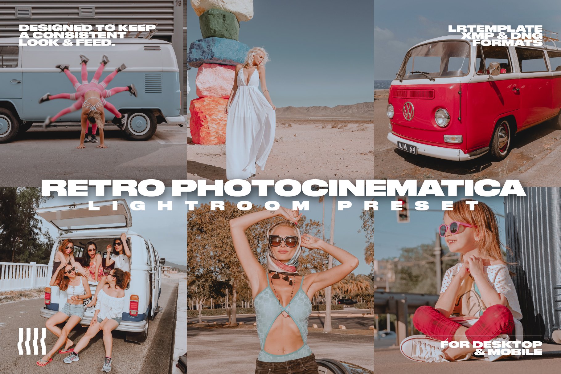 复古温暖电影艺术外观摄影机LR预设 RETRO PHOTOCINEMATICA LR PRESET（3682） -