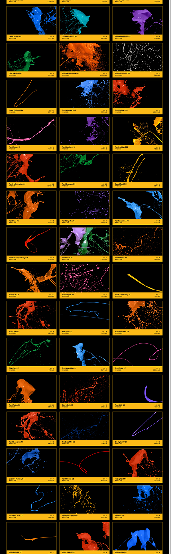 132超级慢动作4K剪辑特效合成转场彩色油漆视频 busyboxx PaintThrows （3683） -