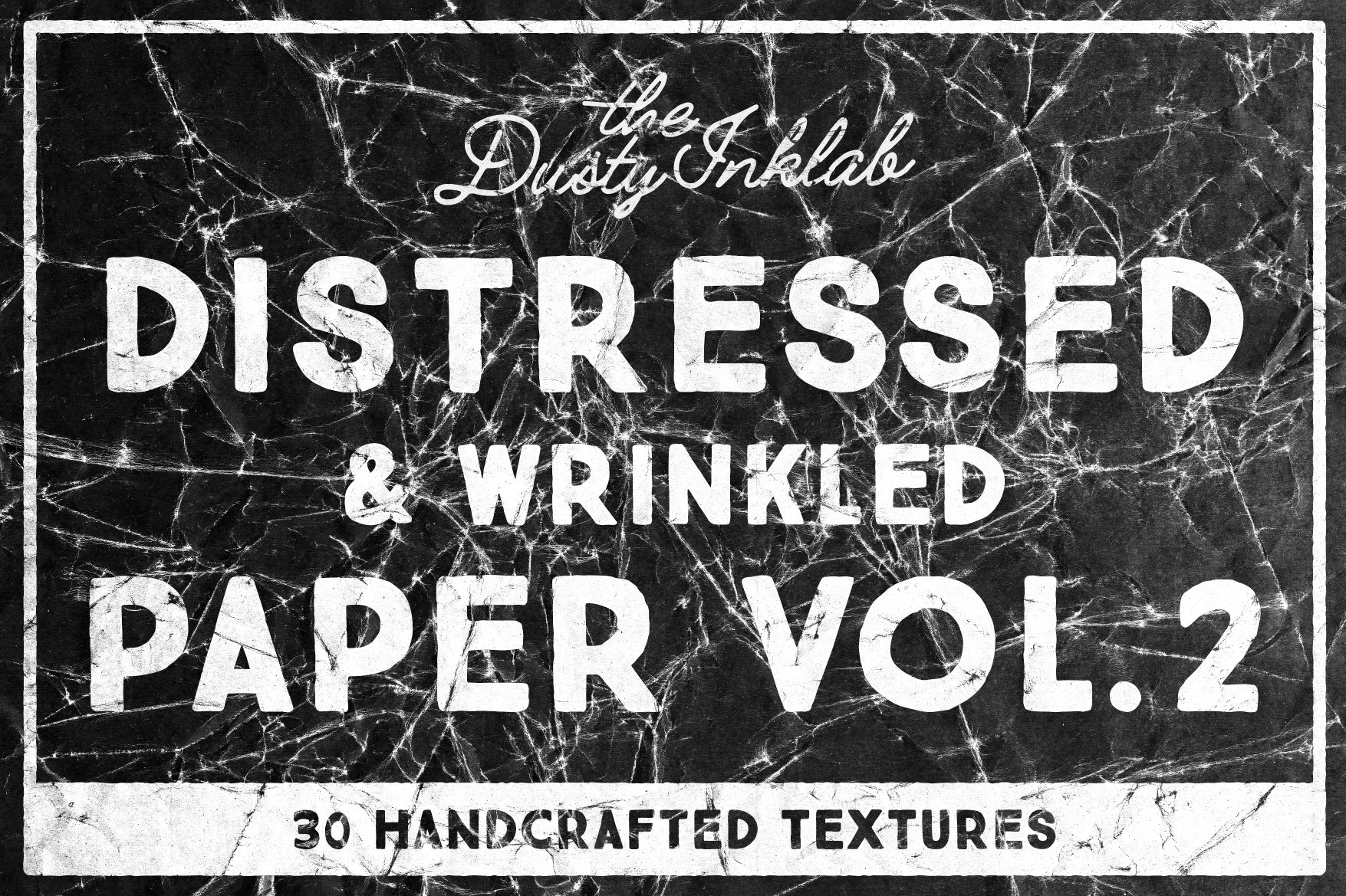 12张黑白皱纹纸背景纹理素材 Distressed &#038; Wrinkled Paper Vol. 2（3700） -