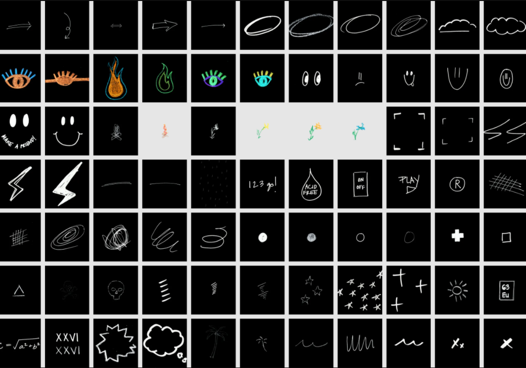 Ezracohen 700+草图元素手绘元素符号纹理图形动画+png素材合集  SKETCH ELEMENTSSKETCH ELEMENTS（3722） -