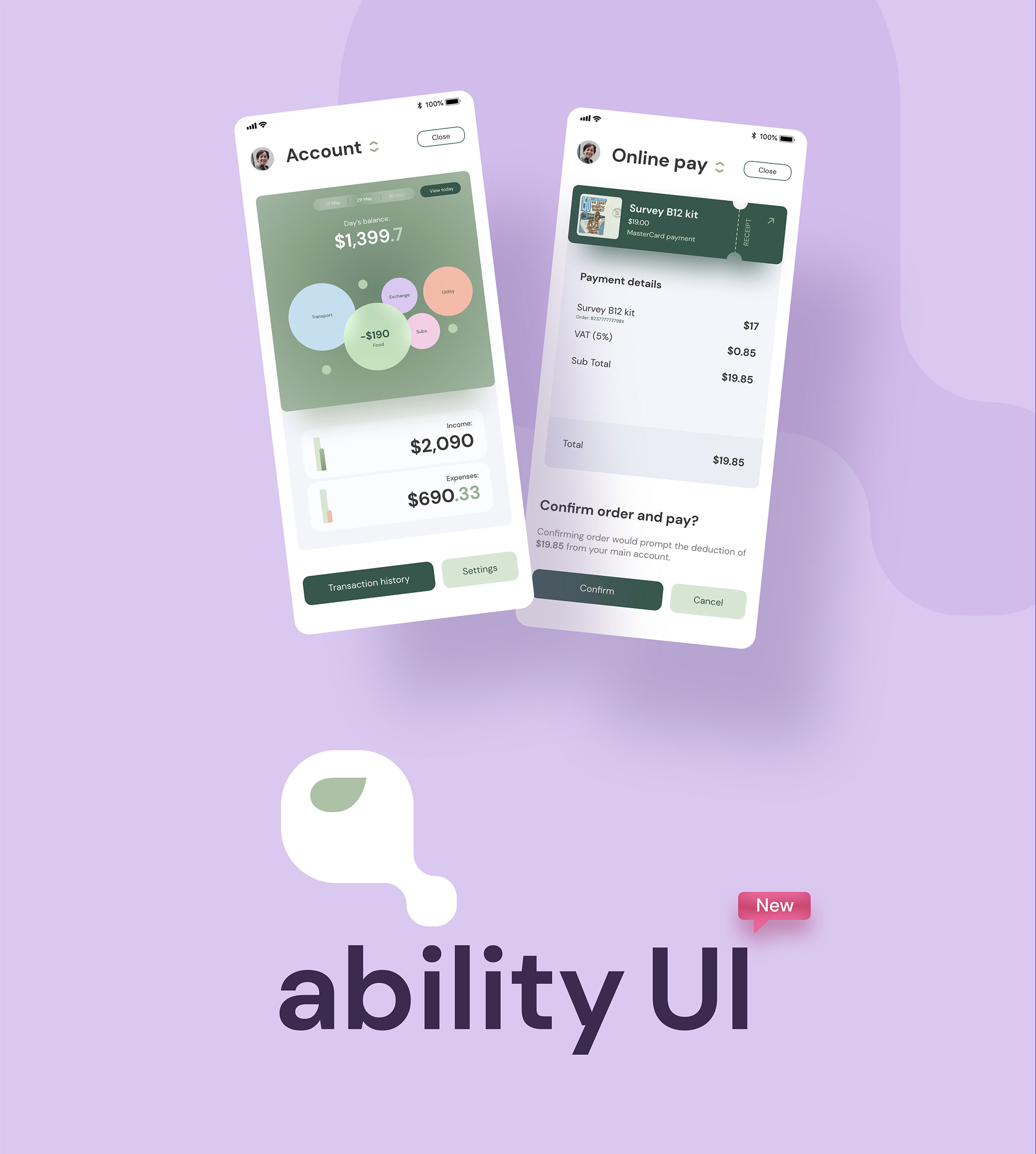 Glassmorphism 金融储蓄银行交易所财务APPUI套件工具包 Ability UI Kit（3783） -