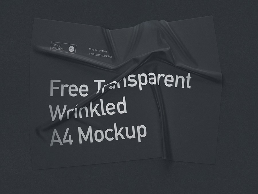 潮流精致A4纸褶皱样机物料 A4 Wrinkled Mockup（3859） -