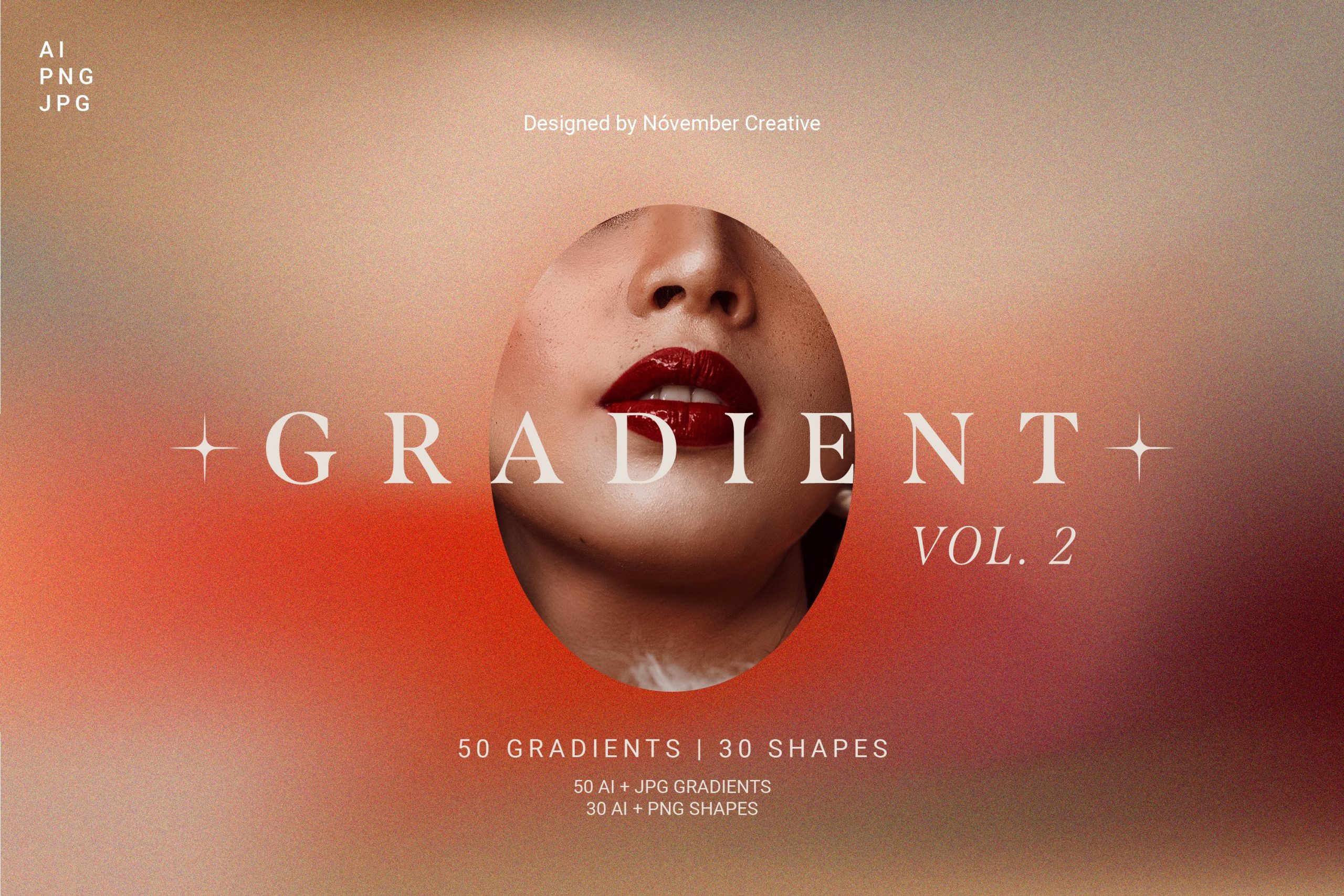 80个高质量磨砂颗粒状抽象渐变背景斑点形状背景素材 80 Vibrant Gradients &#038; Shapes（3893） -