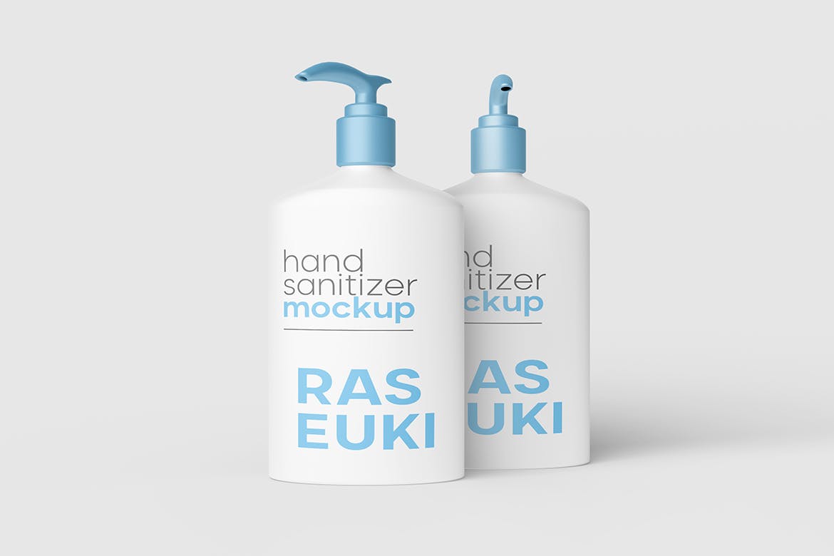 瓶装洗手液包装样机 Hand Sanitizer Mockup（3906） -