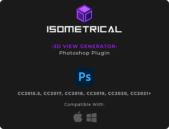 PS插件：3D视图等轴测图生成器 Isometrical - 3D View Generator（3946） -