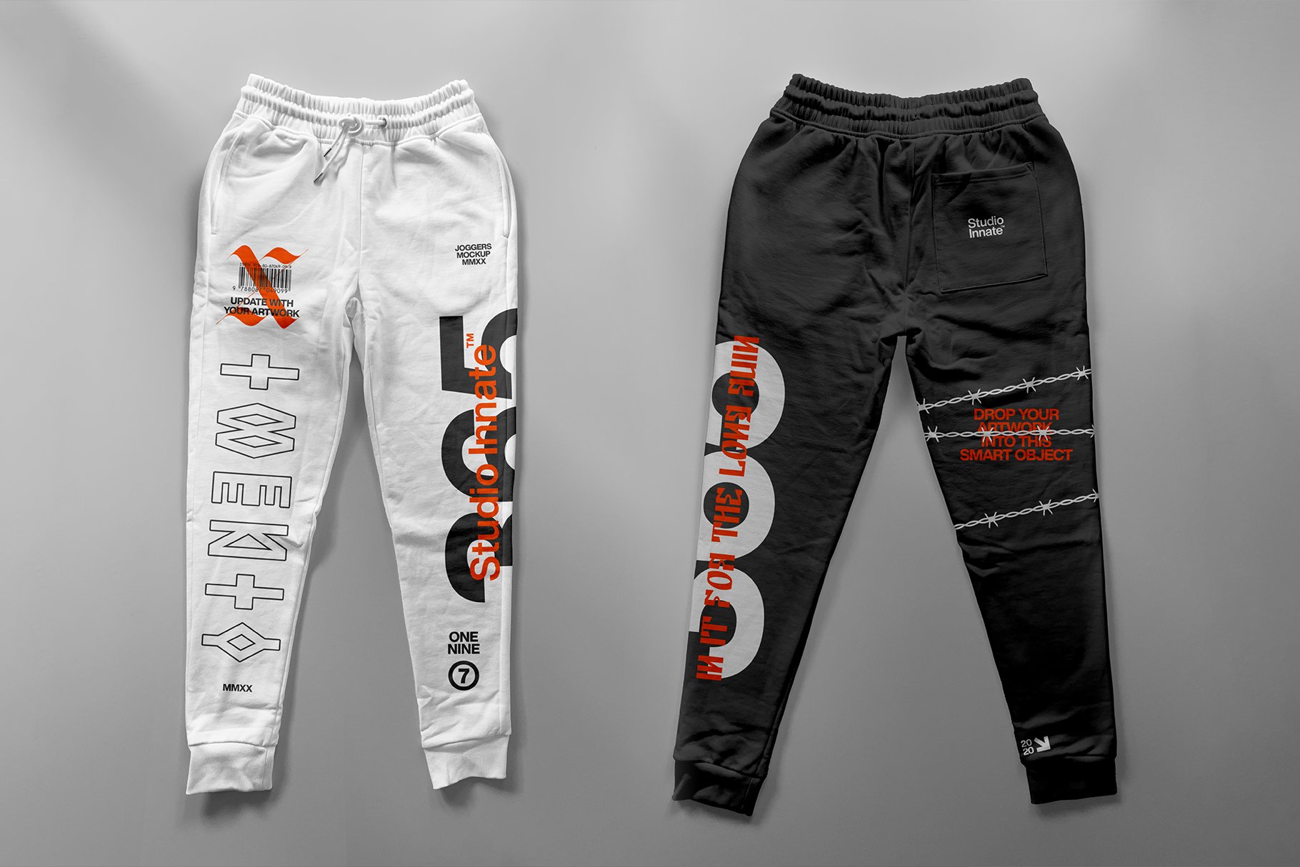 运动裤样机 Sweatpants - Mockup Bundle（3950） -