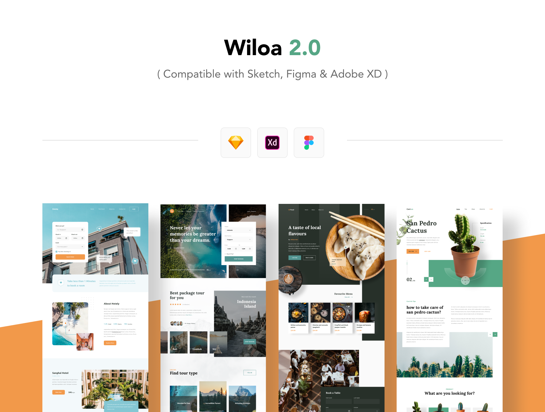 Wiloa 2.0 酒店工厂旅行社餐厅资料WEB UI-Kit  Wiloa 2.0 - Landing Page UI-Kit 8 33 PREVIEW（3476） -